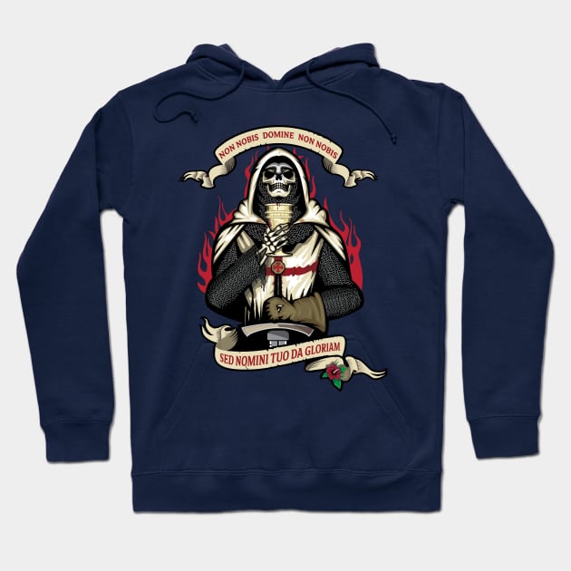 Knight Templar Skull Hoodie by xeravin